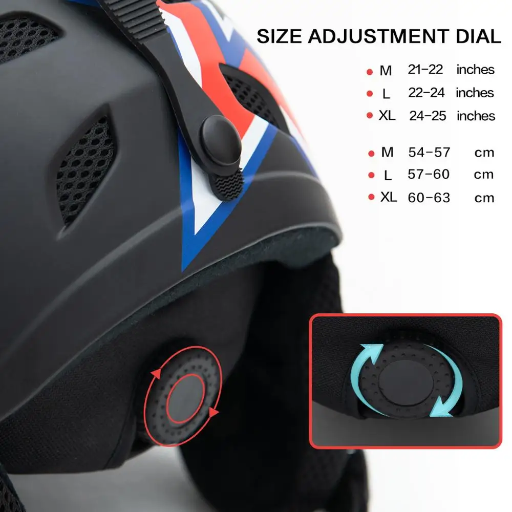 VECTOR Man Women Snowboard Snowmobile Ski Helmet CE Certification Adult Windproof Skating Skateboard Snow Sports Cycling Helmets