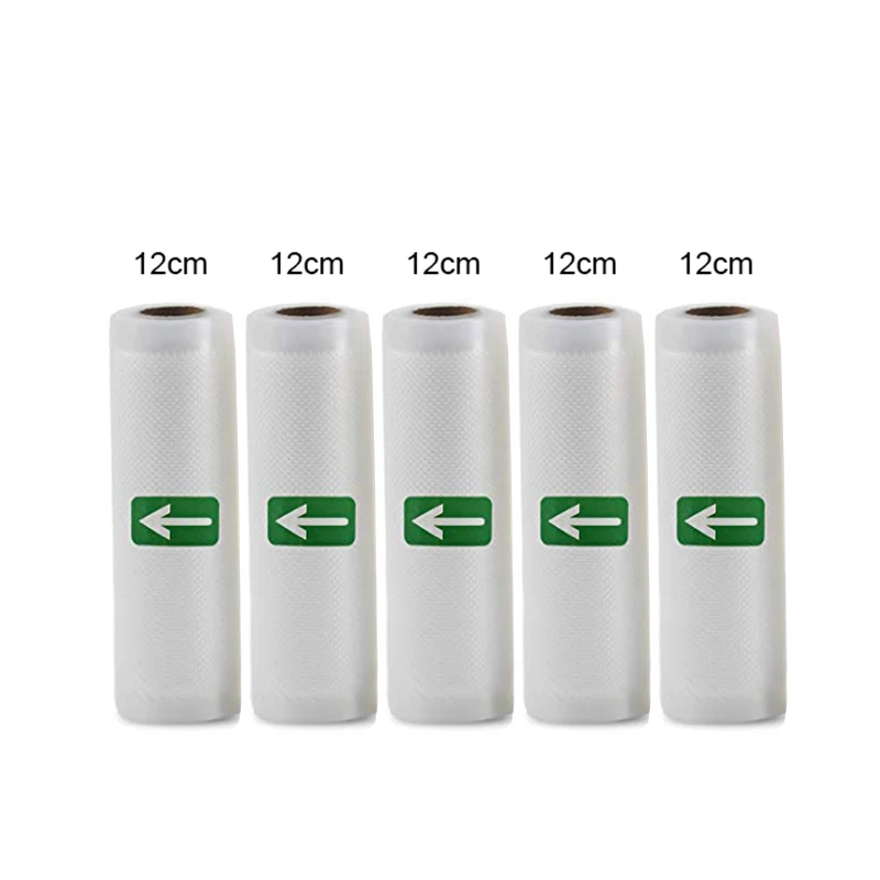 5 рулонов/лот кухонные вакуумные пакеты для хранения продуктов для вакуумного упаковщика длиной 500 см - Цвет: 12cm 5 roll