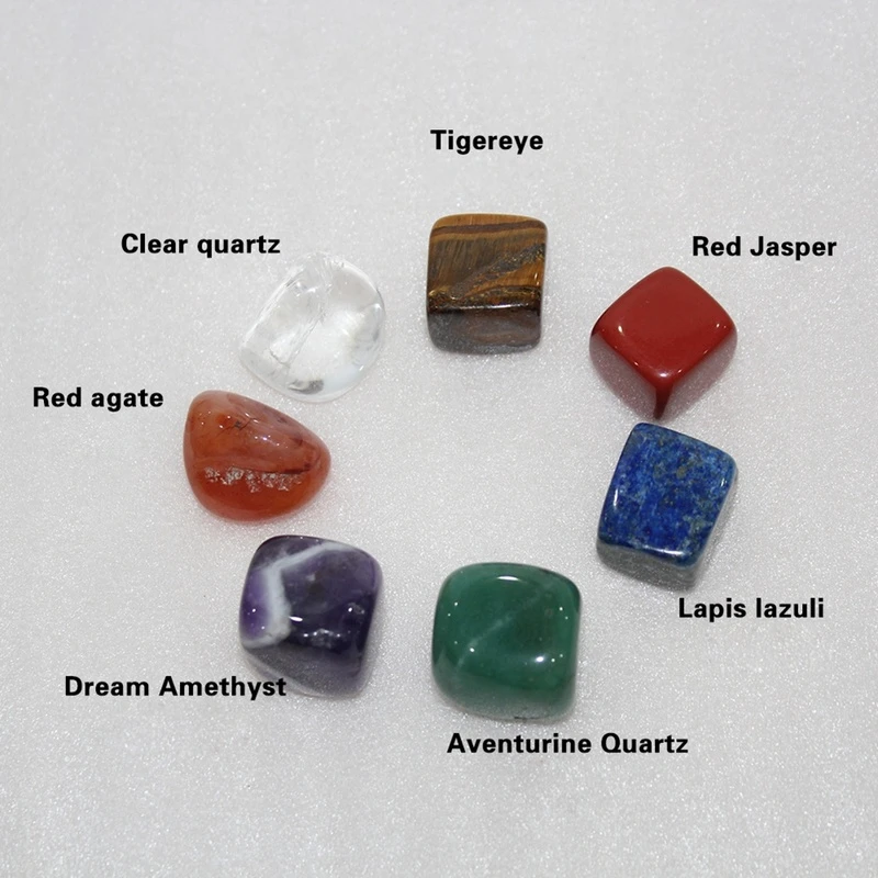 7 Чакр натуральный кристалл лечебный опущенный камень с сумкой для