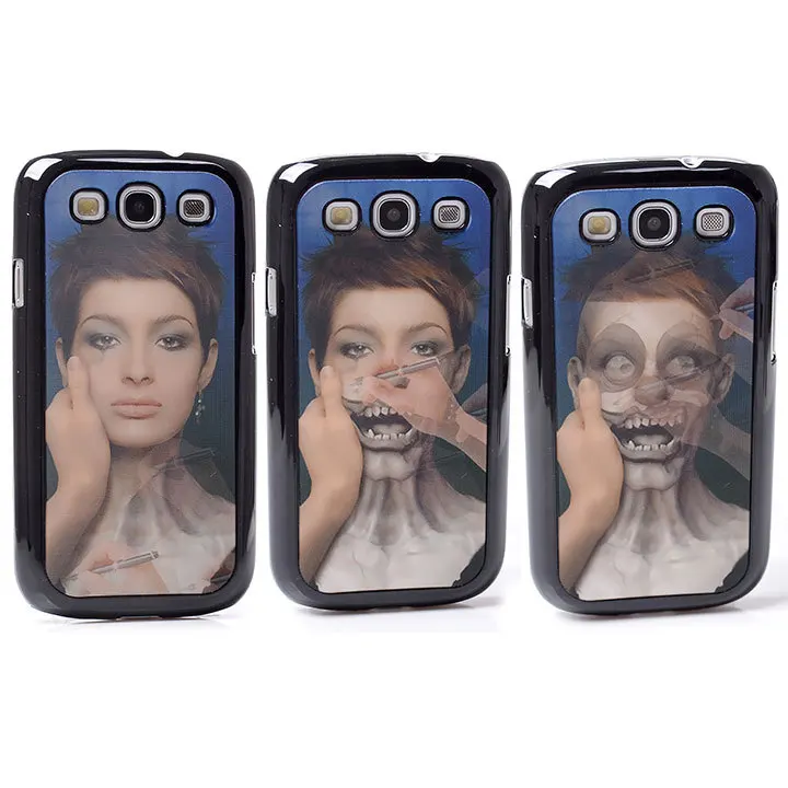 DYNAMIC Movie Video Film Effect rive lady face show terror skull PC Hard Back Shell Cover Case For Samsung Galaxy S3 SIII i9300 | Мобильные