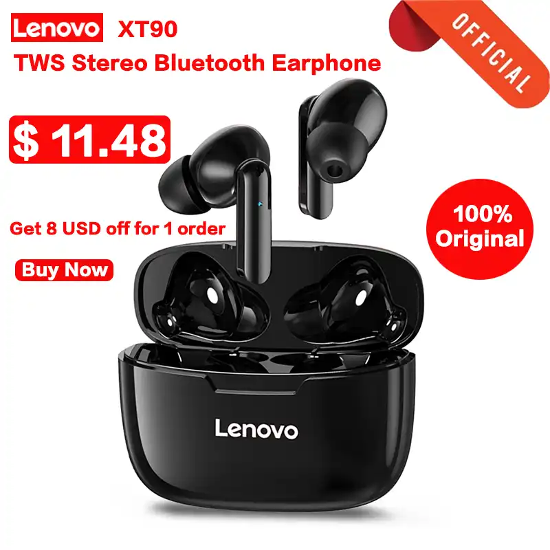 レノボtwsワイヤレスイヤホンxt90 Bluetooth 5 0スポーツヘッドフォンタッチ制御ipx5防水ヘッドセットと300mah充電ボックス Bluetooth イヤホン ヘッドホン Aliexpress