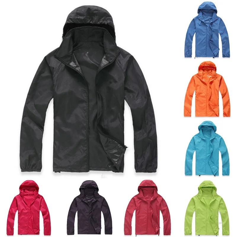 

Men Women Quick Dry Hiking Jackets 2020 New Waterproof Sun-Protective Outdoor Sports Coats Skin Male Female Windbreaker RW188