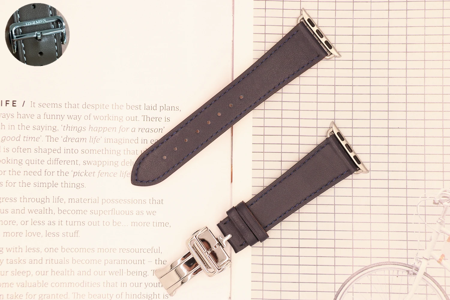 Herm логотип на металлической пряжке ремешок для Apple Watch серии 5 4 3 2 1 44 мм 40 мм ремешок из натуральной кожи браслет для iWatch 5