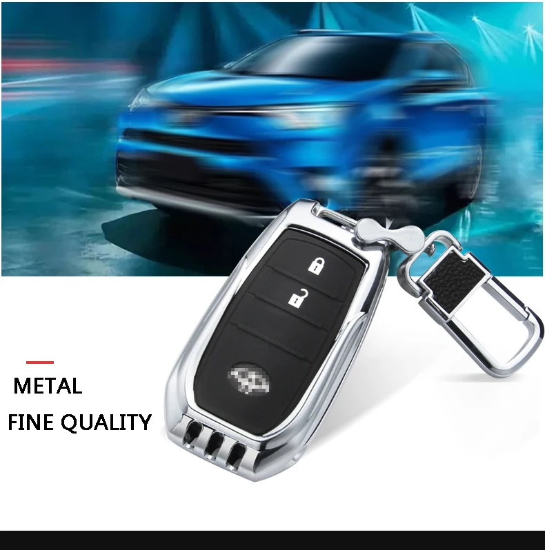 Цинковый сплав чехол для ключей автомобиля брелок для Highlander Prado Crown Land Cruiser Prius Vitz Riez RAV4 Camry Smart key защитная оболочка
