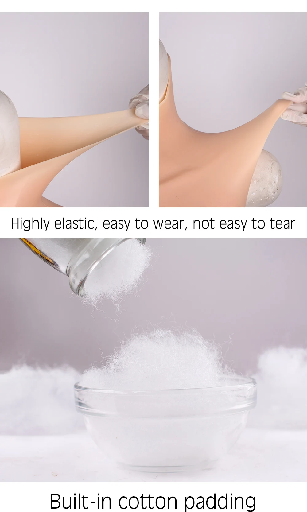 EYUNG drag queen D cup half body Silicone breast forms for crossdressing man from male to female and shenmale sexy fake boobs (5)