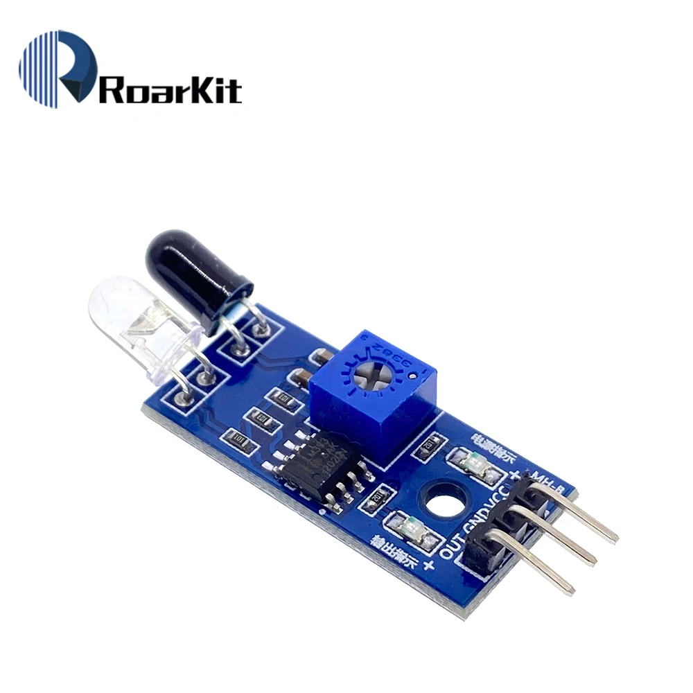 Módulo infravermelho do sensor da evasão de obstáculos do ir para arduino robô inteligente do carro 3-fio reflexivo fotoelétrico novo
