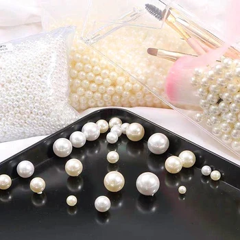 

3/4/6/8/10/12mm ABS Pearl Beads High Flash White Ivory Loose Round Pearls For Fashion Jewelry Making DIY Imitation Garment Beads