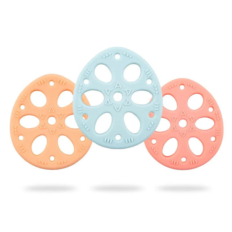 

Cute Soft Silicone Baby Teether Lotus Root Teething Nursing Accessories BPA Free Dental Training Tools Baby Necklace Toys