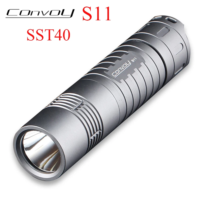 

Convoy S11 SST40 Led Flashlight Lanterna 2300lm Powerful Torch 18650 26650 Lantern Work Light Grey Tactical Flashlight Hunting