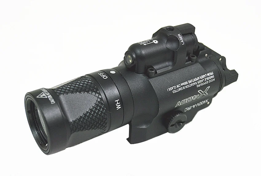 Тактический фонарь высокого качества SF X400V красный лазер 20 мм Пикатинни Вивер рейка 400 люмен(с функцией взрывной вспышки
