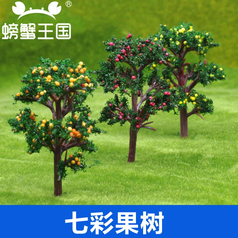  Crab Kingdom DIY Architecture Sand Table Model Material Scene for Making Model Tree Yellow Fruit Tr