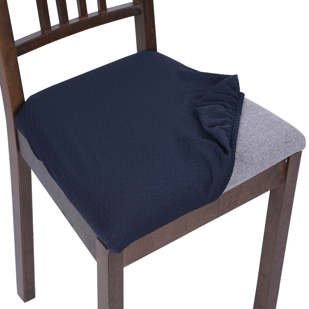 1/2/4/6 шт Non-slip серебро диван-подушка для сидения однотонные Цвет сиденья стул подушки для Padchair стулья 40x42 см - Цвет: 1pc Navy blue