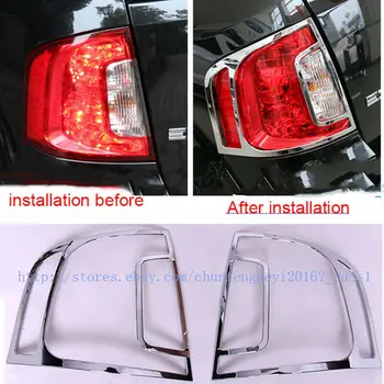

2pcs Rear Tail Light Lamp Cover Trim ABS Chrome fit for Ford Edge 2011 2012 2013 Car modification Car accessories