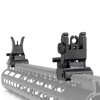 

Tactical Polymer Combat Front and Rear Sights Set Windage Adjustment for Universal Dovetail 1913 and Weaver style Rails