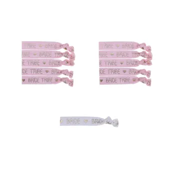 

1pcs bride +10pcs Team Bride Bracelet Bachelorette Party Wedding decoration Hand Band Hair Accessories Hen Night Bridal Shower-S
