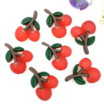 

10pcs/lot kawaii Flat back Resin Cute Cherry For Hair Bow Centers DIY Scrapbooking Decor B88