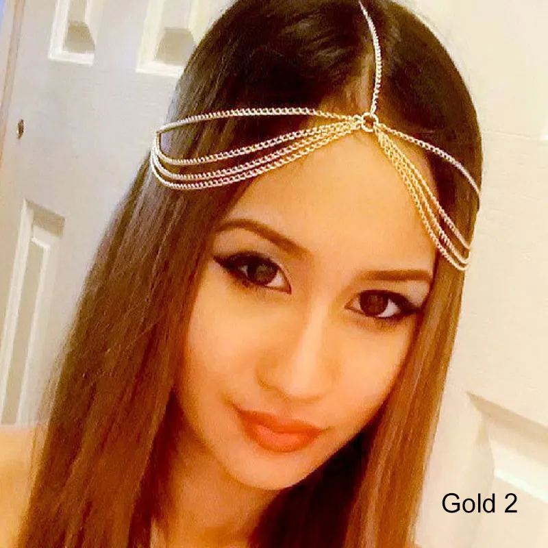 Hair Accessory Bohemian Hair Jewelry Party Wedding Vantage Crown Metal Tassel Women Head Chain Headband Headpiece