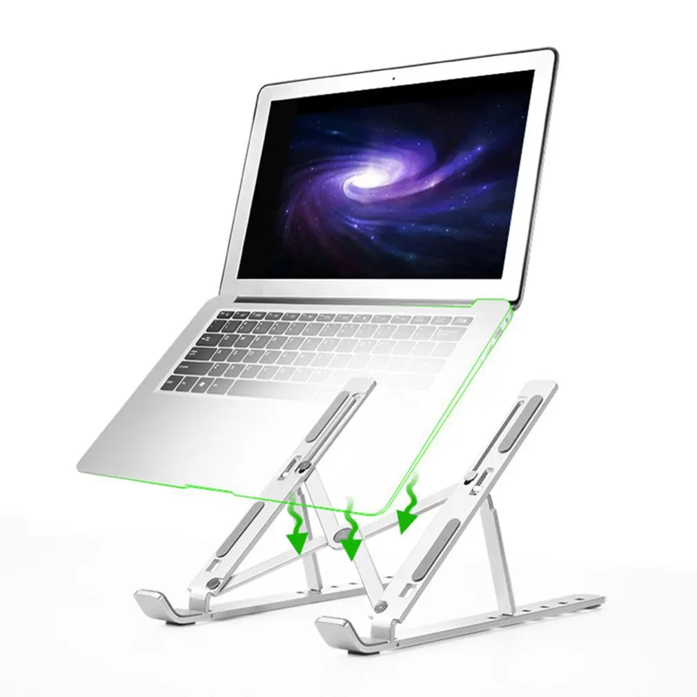 

Notebook Computer Folding Cooling Bracket Tabletop Lifting Height Increasing Frame Folding Cooling Rack Portable
