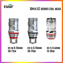 10 шт.,, Eleaf EC-M/EC-N, 0.15ом, Сменная головка, EC-S, 0.6ом, головка SS316L, сетка, EC, головка, электронная сигарета, катушка