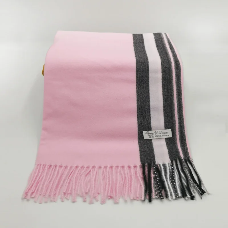1 pink Высокое качество мягкий женский кашемировый шарф теплые платки шерсть Женский палантин простой палантин подарки WJ401 - Цвет: 1 pink