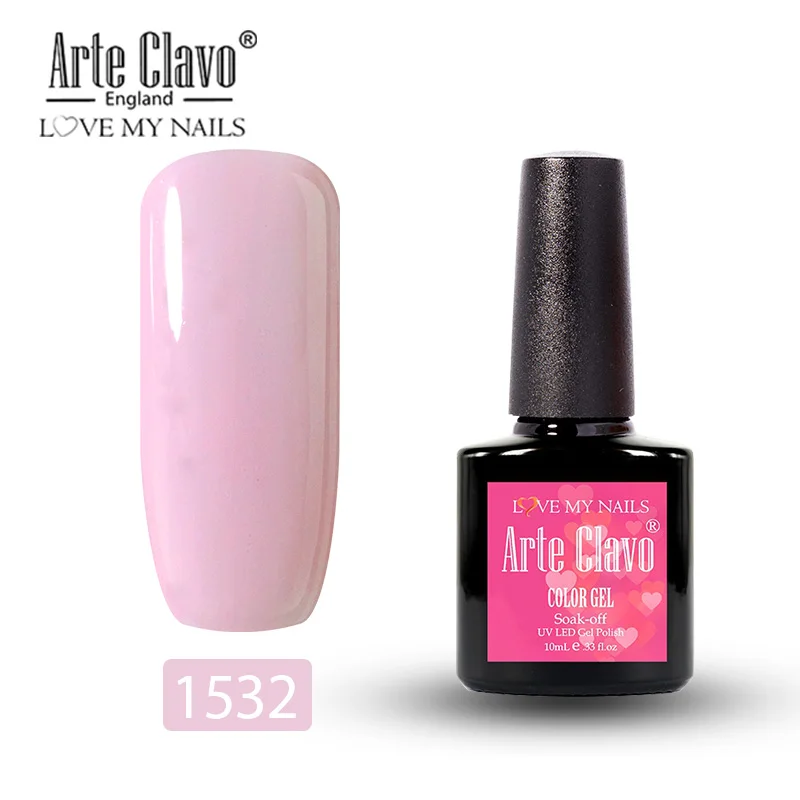 Arte Clavo 10 мл основа верхнее покрытие гель сушилка для лака УФ светодиодный светильник стойкий лак отмачиваемый гель для ногтей DIY гель для дизайна ногтей - Цвет: 1532