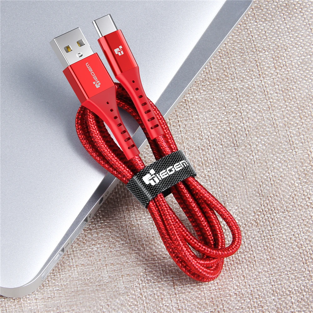 Кабель TIEGEM usb type C 3A кабель для быстрой зарядки для Redmi Note 7 Pro samsung S10