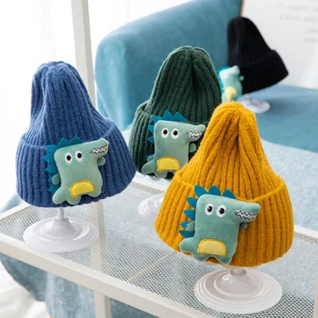 

New Baby Boys Girls Warm Hats Autumn Winter Kids Crochet Knitted Beanie Hat Cute Cartoon Toddler Keep Warm Caps Baby Accessorie