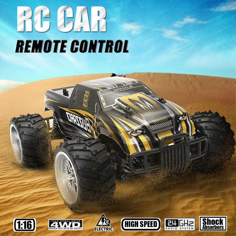 1/16 2WD 2,4 GHz высокоскоростной Радиоуправляемый гоночный багги автомобиль внедорожный RTR красный - Цвет: Yellow black