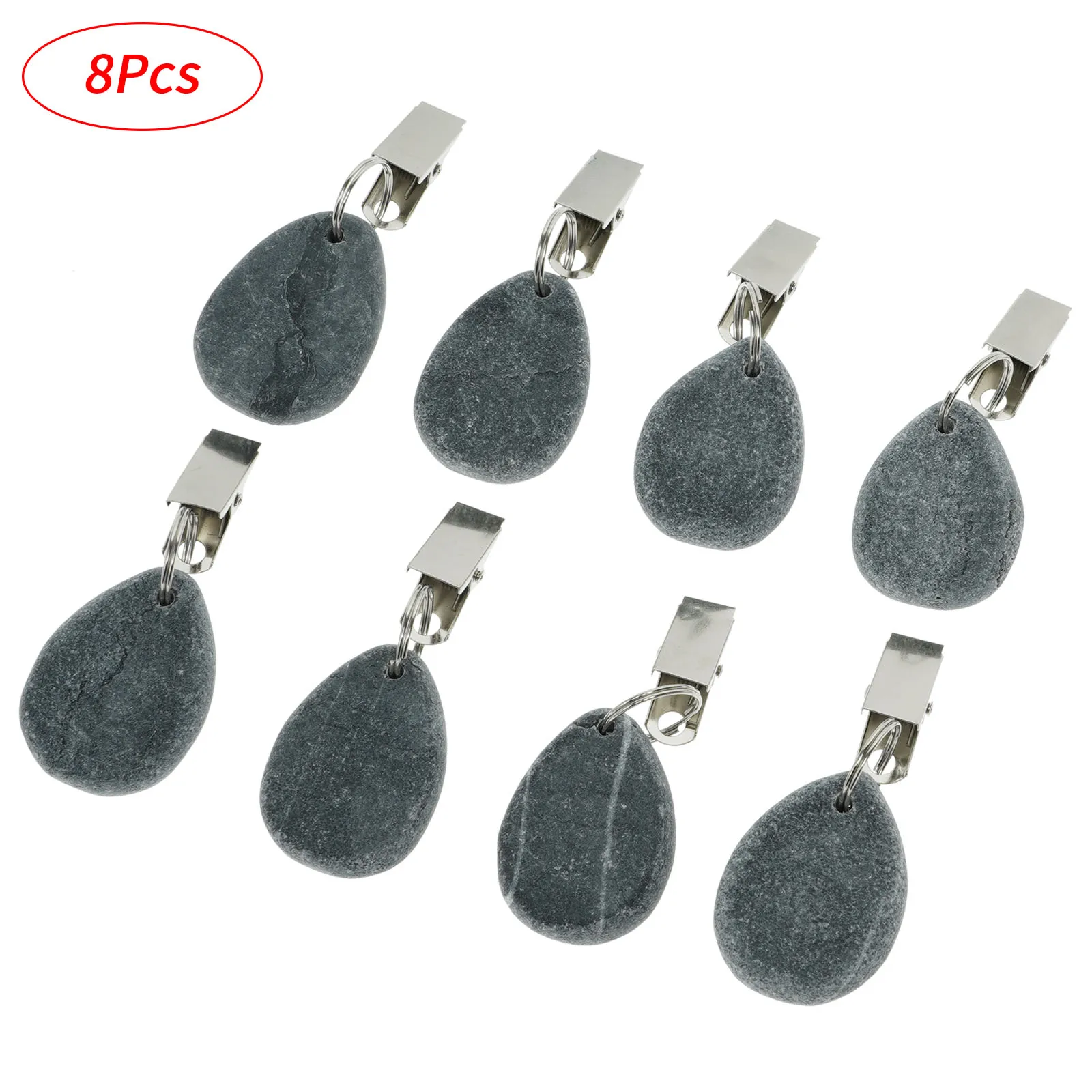 8 Teardrop Stone Tablecloth Weights Stainless Steel Metal Holder Clip Buckles DIY Hanging Cloth Party Picnic Table Cover Decorat | Дом и сад