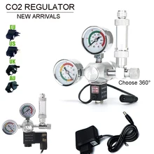 Diy aquário co2 regulador kit solenóide magnético válvula de retenção do tanque de peixes acessórios sistema controle co2 conjunto gerador reator