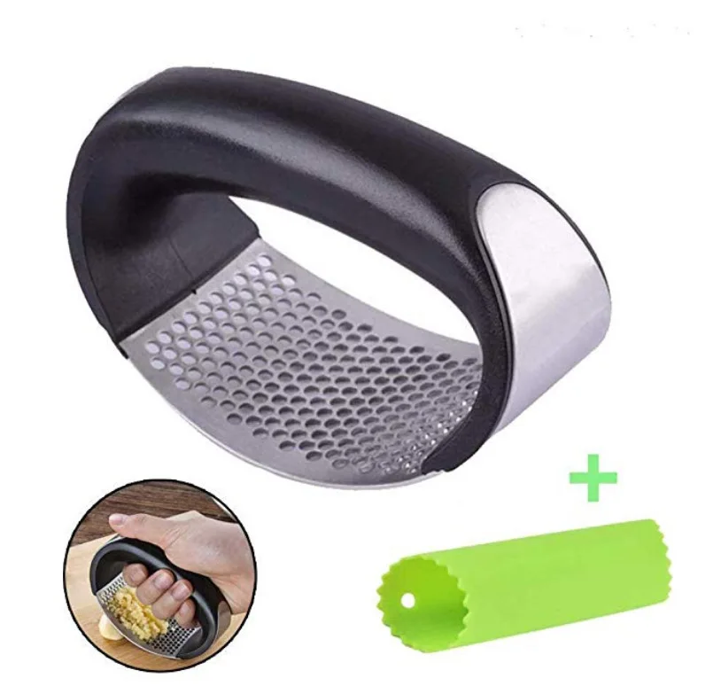 Peeling Garlic Press Пресс для чеснока из нержавеющей стали Измельчитель чеснока дробилка кухонный Овощной Чеснок соковыжималка долгая ручка измельчитель кухонный гаджет - Цвет: Peeling Garlic Press