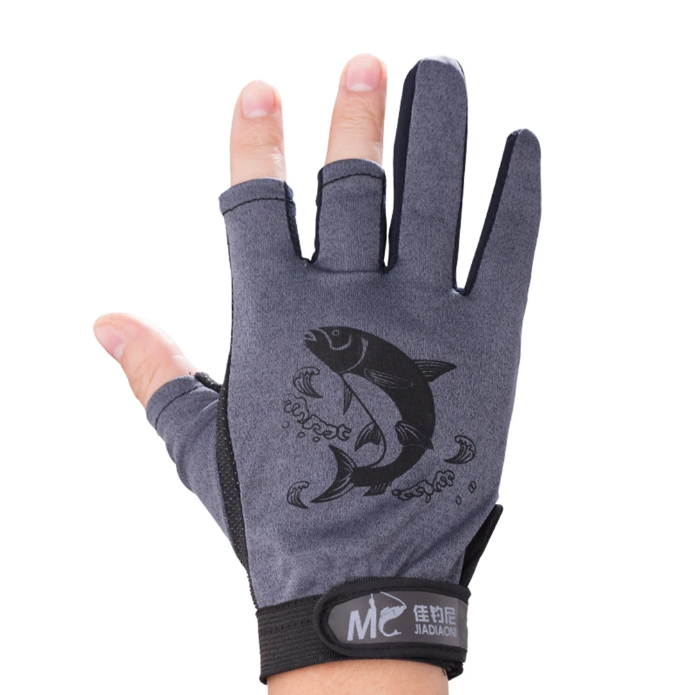 Paire de gants de pêche imperméables, 3 doigts, protège les mains