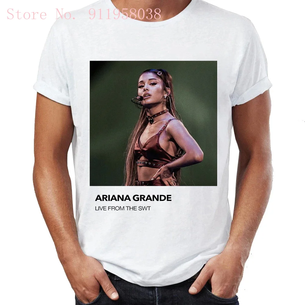 Kawaii Ariana Grande positions print Tshirt Harajuku sweet music singer cover t shirt oversized gothic punk women/men's T-Shirts