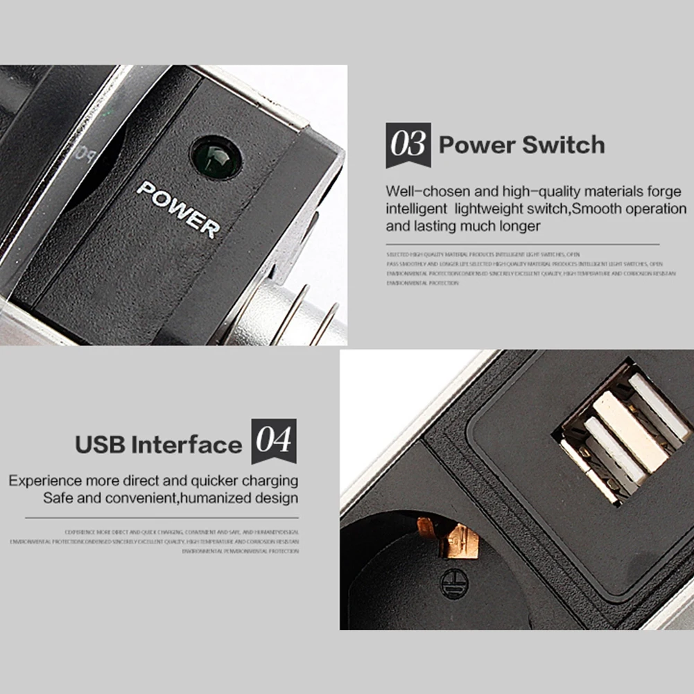 Электрическая Выходная розетка на растяжение Настольная Выдвижная USB со