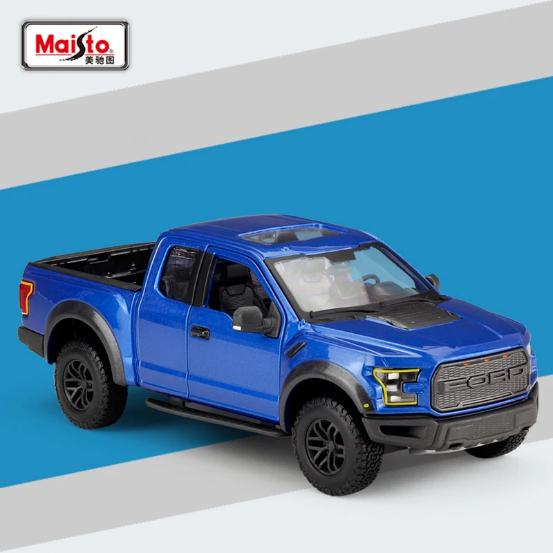 Высокая моделирования Maisto 1/24 2017 F 150 Raptor Пикап литья под давлением модель