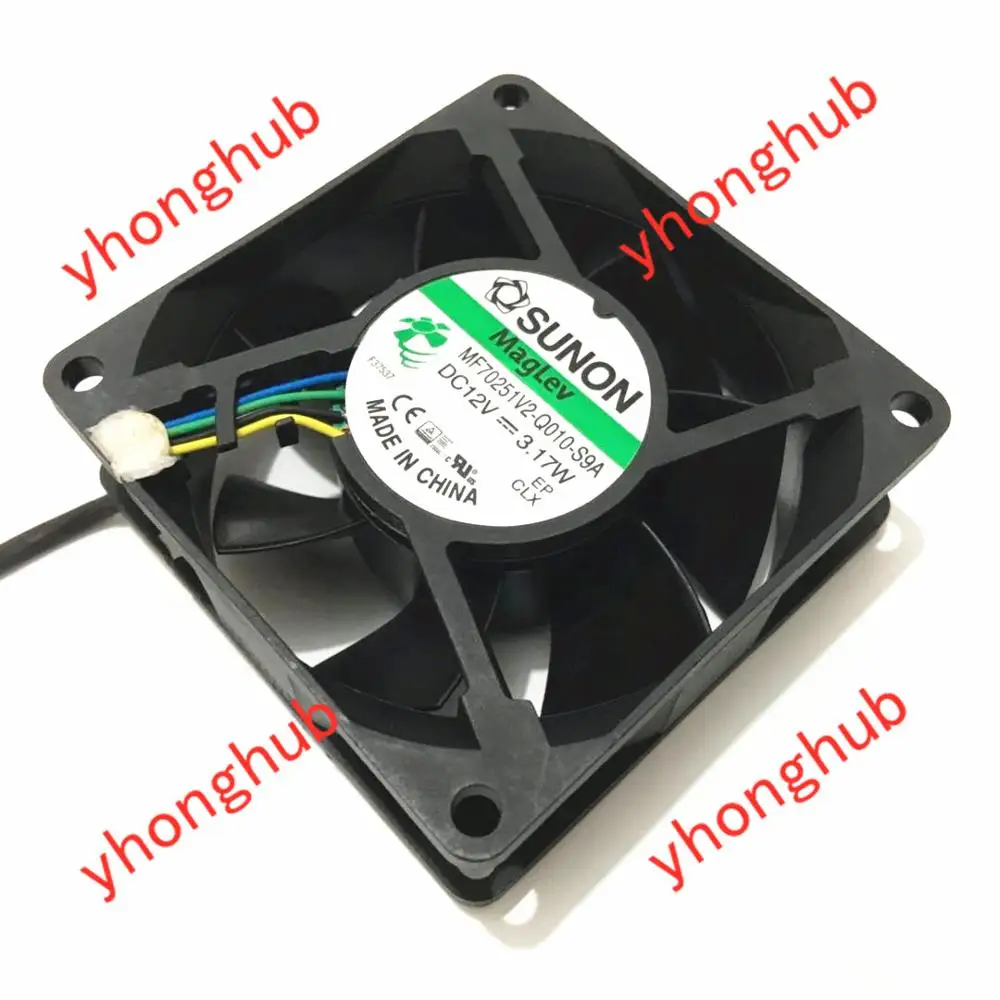 SUNON MF70251V2 Q010 S9A AC/DC 12V 3 17 W 4 проводной 70x70x25 мм Сервер вентилятор охлаждения|square fan|server