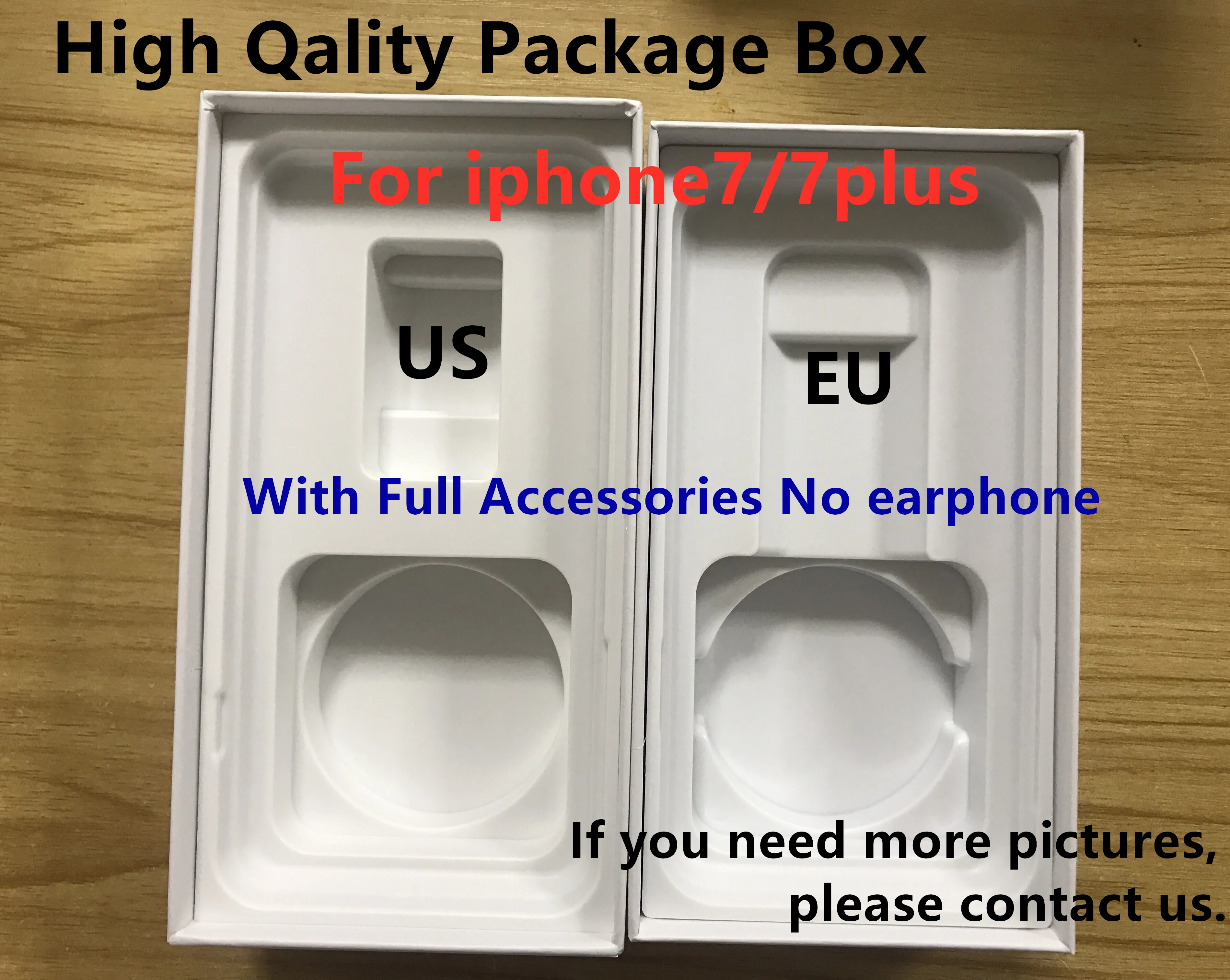 

DHL 20pcs/Lot High Quality US/EU Version Phone Packaging Packing Box Case For iPhone 7/7plus With Full Accessories Package Box