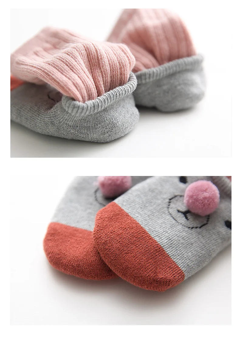 Г. Новые стильные осенне-зимние нескользящие носки для детей, нескользящие носки для малышей длинные носки из чистого хлопка для малышей
