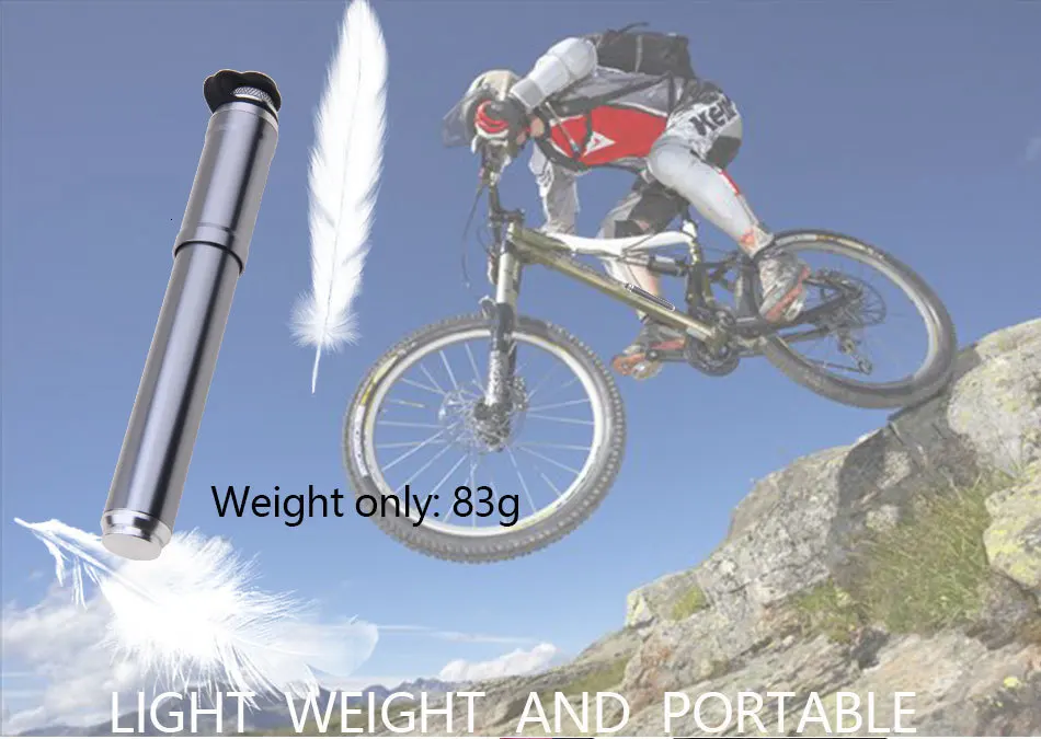 WUZEI портативный мини велосипедный насос 160 фунтов/кв. дюйм высокого давления дорожный велосипедный ручной воздушный насос шариковый насос для шин MTB горный велосипед насос 83 г