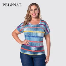 P & N lato kobiety stylowe topy Plus rozmiar koszulki drukowane kobiet T Shirt O Neck kolorowe piękne ubrania F2828