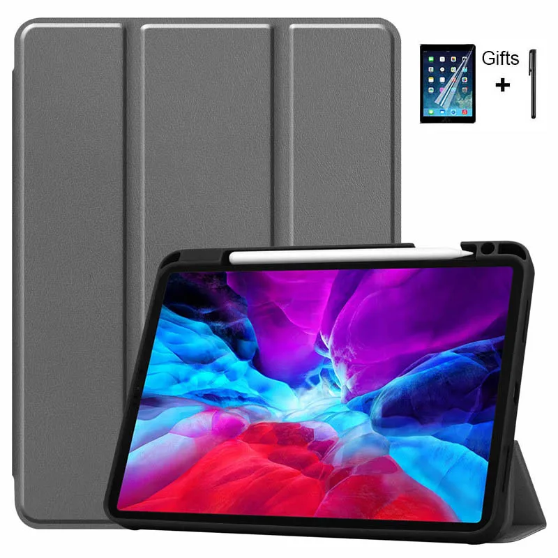 Чехол для iPad Pro 12 9 чехол 2020 2018 с поддержкой беспроводной зарядки Apple Pencil мягкий