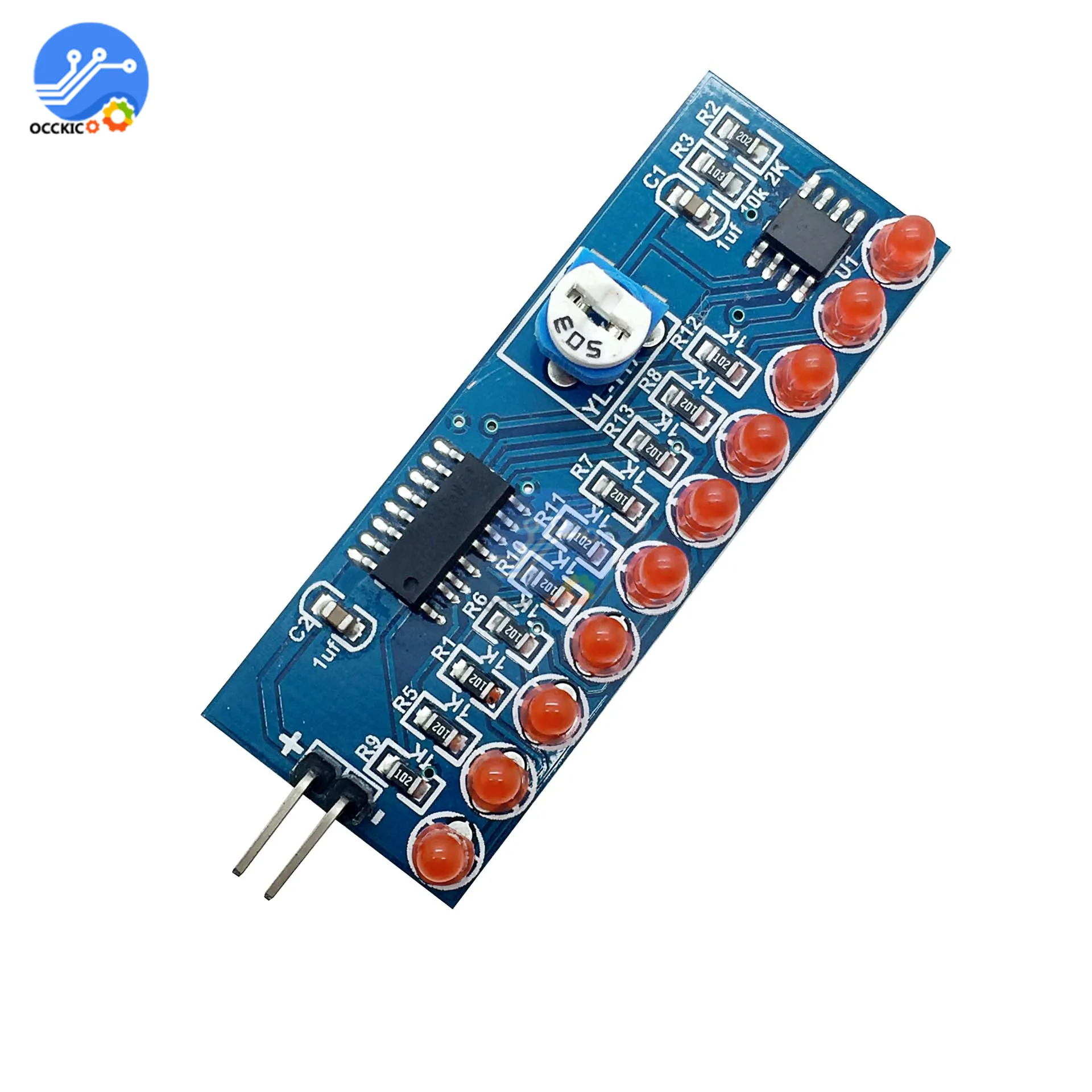NE555 + CD4017 беговые светодиодные потоковые светильники электронный