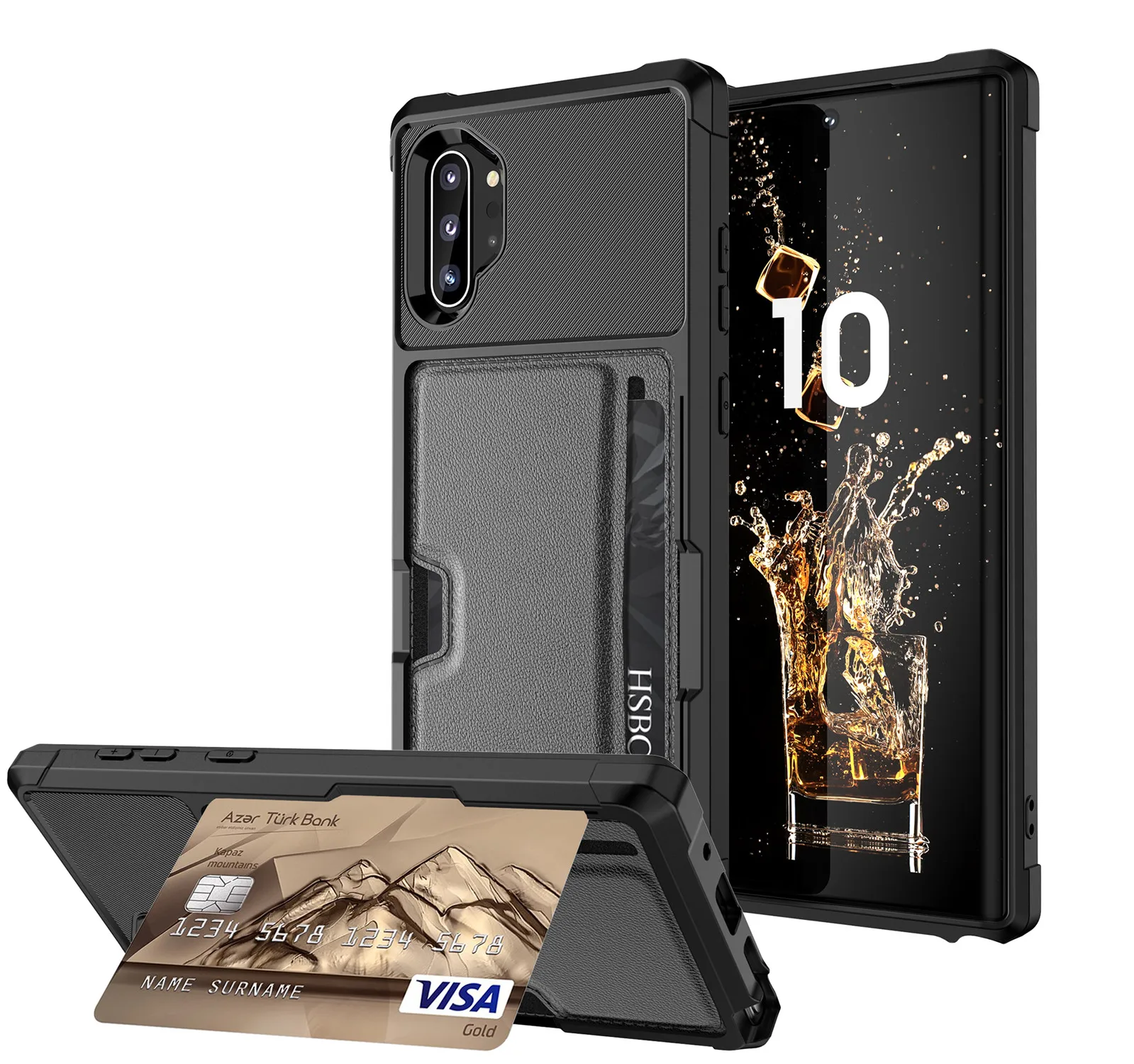 Чехол для samsung Galaxy Note 10 9 S10 Plus S10e Тонкий Магнитный чехол-бумажник задняя крышка