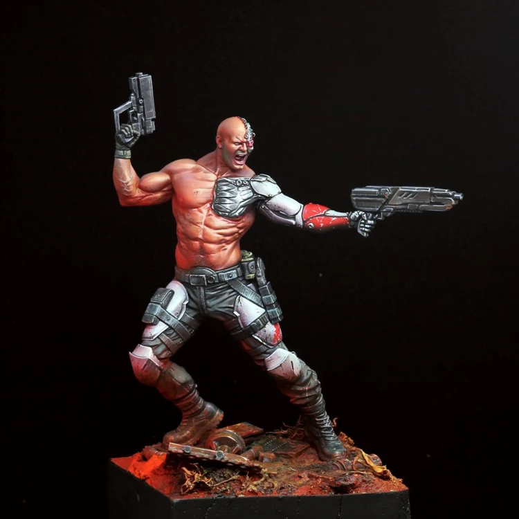1/24 масштаб resin Смола сатана воин Коллекционная фигурка