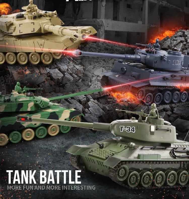 Rc Battle Tank в стиле милитари радиоуправляемая съемка Танк дистанционного