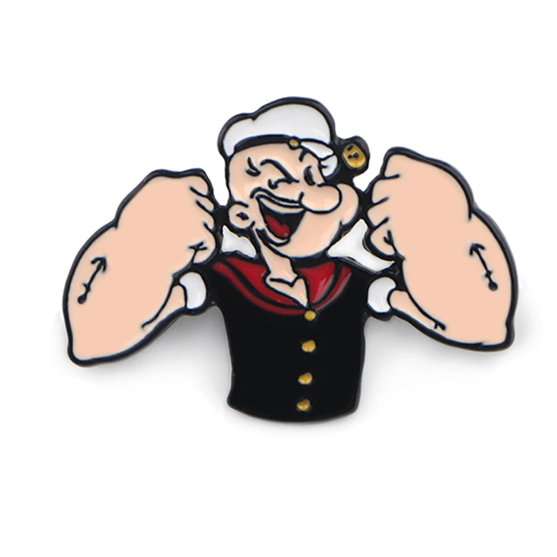 K369 20 шт./партия Аниме Popeye булавки железная эмалированная брошь и броши рюкзак/сумки значок джинсовая брошь воротник Ювелирные изделия Подарки