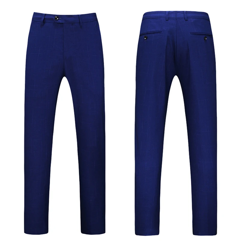 Высокое качество мужской s синий костюм Slim Fit пользовательские костюмы для выпускного вечера для свадьбы бизнес формальный смокинг костюмы мужская куртка брюки Ternos