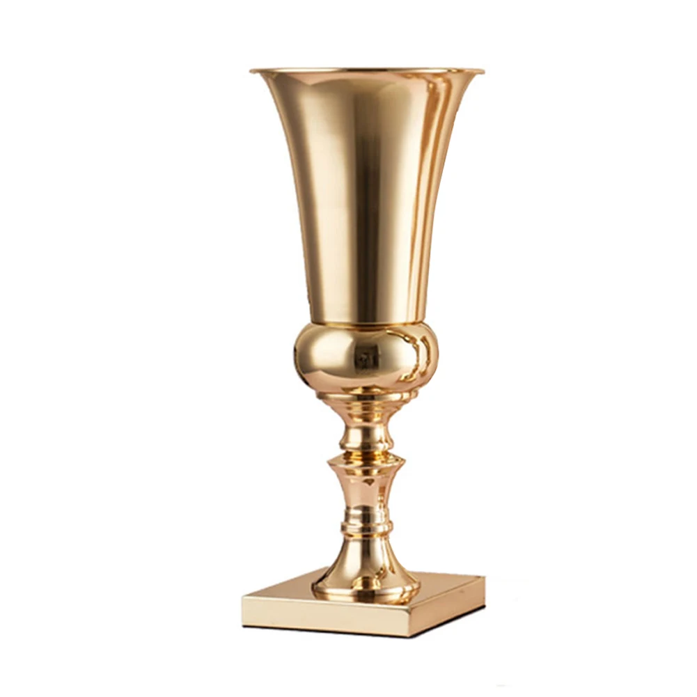 Gold 430mm Flower Stand Living Room European Style Anniversary Event Metal Ceremony Home Arrangements Vase Party Decorative Table Birthday - Цвет: Gold 430mm