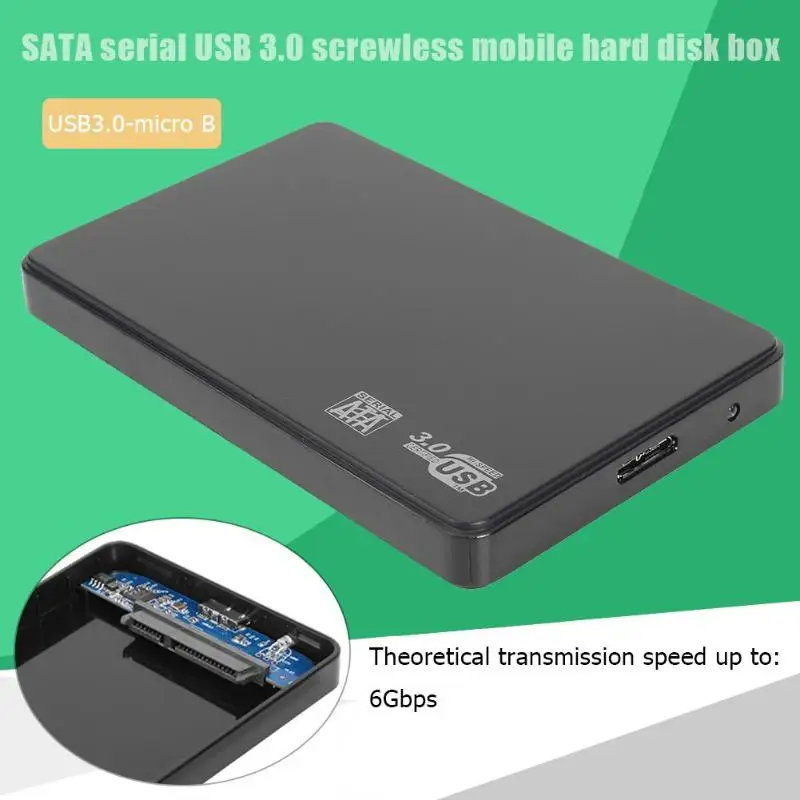 Корпус для жесткого диска 2,5 дюйма USB 3,0 Micro-B для SATA внешний 6-гбит/с SSD корпус жесткого диска с мешком