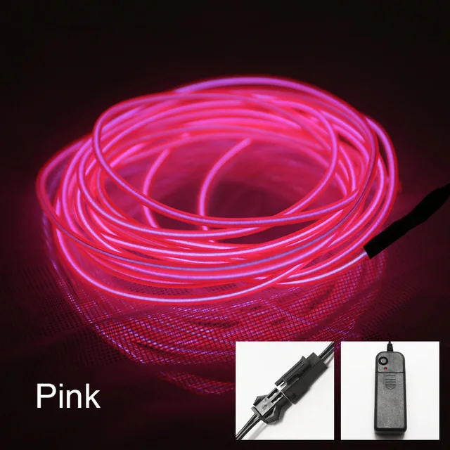 Neon Light El Led Neon Sign Wire Under Car Flexible Soft Tube Lights Christmas LED Strip Sign Anime/Body Woman/Rooms Rope Decor Pink